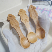 姆明小肥肥史力奇勺子木质可爱卡通天然原木 moomin 日式杂货餐具