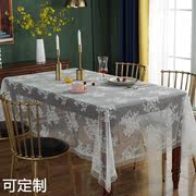 蕾丝桌布欧式复古茶几长方形家用白色镂空梳妆台布盖巾装饰布艺