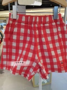 韩国中小童装夏男女童，宝宝红色格子纯棉，舒适休闲短裤热裤