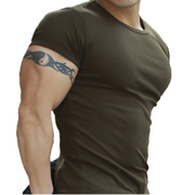 特种兵短袖t恤男健身修紧身衣，运动半袖纯棉圆领，弹力打底衫显肌肉