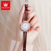 手表典雅镶钻石英表欧利时士手表表品牌防水女