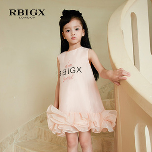 rbigx瑞比克童装夏季无袖，连衣裙网纱蓬蓬，女童淑女公主裙裙子