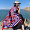 围巾女薄款民族风防晒披肩，外搭新疆西藏旅游拍照长巾海边遮阳丝巾