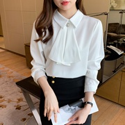 2024职业ol衬衫女长袖韩版设计感小众气质上衣