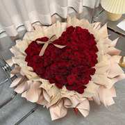 情人节99朵红玫瑰花束送女友生日订婚鲜花速递同城上海杭州配送店