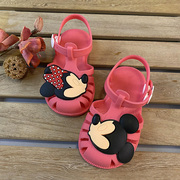 卡通儿童凉鞋米妮女童花园鞋，1-6岁幼童沙滩鞋防水宝宝，学步鞋塑料