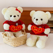 跨境泰迪熊一对情侣泰迪婚纱熊毛绒(熊毛绒)玩具公仔，压床娃娃婚庆结婚礼物