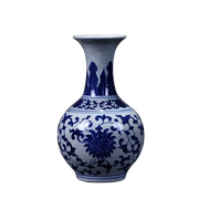 景德镇陶瓷器仿古青花瓷花瓶插花器现代中式客厅装饰品工艺