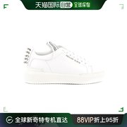 香港直邮PHILIPP PLEIN  女士白色皮革铆钉装饰厚底运动鞋 WSC067