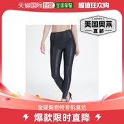 spanx黑色人造皮革臀拉链打底裤 - 黑色 美国奥莱直发