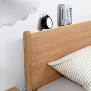 北婚实木床1.小米现代简约双人床1.5I8户型家用日式橡木主卧欧床