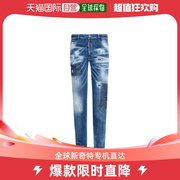 香港直发dsquared2d二次方男士牛仔裤，蓝色长款休闲简约柔软百搭