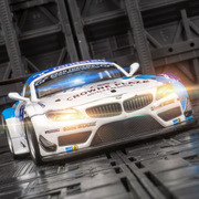 1 32仿真宝马BMW Z4 GT3拉力赛车模型合金车模声光回力儿童男玩具