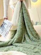 KASA塔肤绒羊羔绒毛毯午睡毯沙发毯冬季加厚珊瑚绒毯子保暖盖毯铺