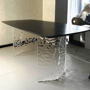 波浪纹亚克力桌腿支架支撑板透明有机玻璃茶几餐桌脚彩色加工定制