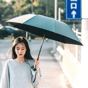 太阳伞防晒防紫外线，女全自动折叠纯色双层黑胶遮阳伞晴雨两用雨伞