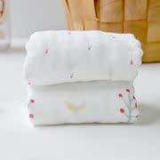 日本进口森系飞鸟小树花朵厨房擦碗布8层纱洗碗清洁纱布抹布手帕