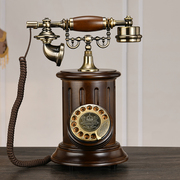 欧式复古电话机座机家用仿古时尚创意电话机老式转盘电话无线插卡