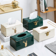 陶瓷家用纸巾盒客厅茶几抽纸盒欧式简约现代新中式复古餐巾纸盒