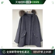 香港直邮brunellocucinelli女士，深灰色羊毛斗篷大衣mt4979366-