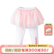 拉比下一代春装女童网纱蓬蓬裙裤，假两件儿童宝宝洋气打底裤