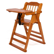 贝娇多功能实木餐椅宝宝椅，便携可折叠儿童座椅，免安装可折叠吃饭桌