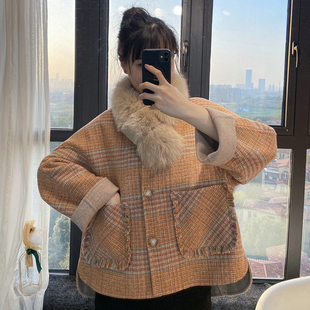 2024年冬季韩版双面羊绒大衣女100%羊毛呢短款小个子外套高端