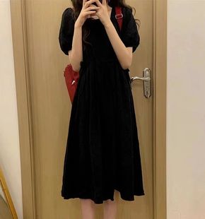 高个子女初夏季黑色大码长裙，170加长版到脚踝，超长款提花连衣裙175
