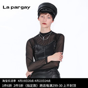 纳帕佳T恤吊带背心2023秋冬女式黑色个性时尚休闲小众上衣