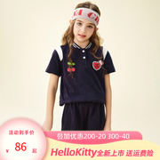 hellokitty凯蒂猫女童夏季2024洋气休闲中大童运动两件套装