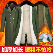 军大衣男秋冬季加厚保暖少帅外套高级感老式军棉绿大衣