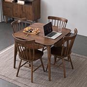 全实木折叠方餐桌(方餐桌)可伸缩小户型北欧纯家用可变圆形吃饭桌子椅组合