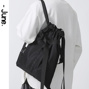 束口袋尼龙运动健身包旅行袋男女中性单肩手提抽绳包书包双肩背包
