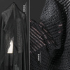 黑色小网格镂空针织肌理立体春夏，开衫毛线衫，布料服装设计师面料