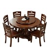 实木橡胶木餐桌椅组合1.2 米1.5 1.6米1.N8 米饭厅酒店饭店大圆桌