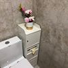 浴室边柜马桶侧柜带垃圾桶卫生间夹缝置物架厕所收纳防水储物立柜