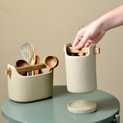 筷子筒筷子笼陶瓷筷桶防霉创意厨房家用沥水，北欧筷子勺子收纳盒