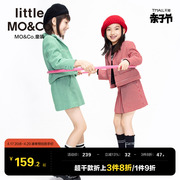 little moco童装秋冬装儿童女童小香风格纹红色半身裙裙子中大童