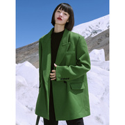 duntune纯色西装羊毛，呢大衣2023冬季气质，通勤双排扣外套96218