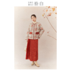 shibai拾白新中式红色国风锦鲤，刺绣棉服女2024冬季短款盘扣外套