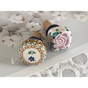 波兰手绘陶瓷mi工厂，艺术家系复古小花，紫色蔷薇软木