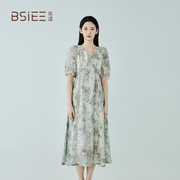 bsiee本涩腰部镂空连衣裙，2024年早春修身收腰设计感裙子女