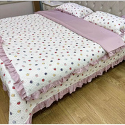 韩系云小棉夏被床盖四件套天丝+纯棉床单三件套多功能被套空调被