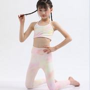 春季舒服儿童亲子瑜伽服套装母女孩短款背心运动衣紧健身花裤速干