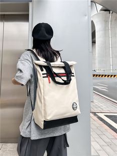 2023韩版运动休闲双肩包男女户外旅行背包个性拼色大学生书包