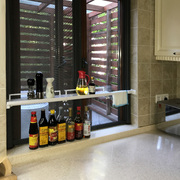 窗台收纳分层隔板厨房窗户，免钉置物架浴室分隔层，架阳台伸缩整理架
