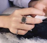 925纯银戒指女生手表带时钟形精美个性高端质感时尚指环温婉优雅
