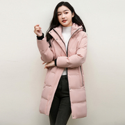 粉色棉袄外套羽绒棉服女中长款2022年冬装韩版宽松加厚棉衣潮