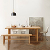 纯实木餐桌简约白橡木(白橡木)饭桌椅，组合樱桃木定制长条凳餐厅家具定制