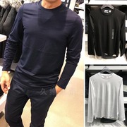 CK Calvin Klein秋季男士时尚纯棉套头长袖T恤打底衫基础款男上衣